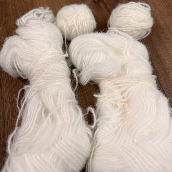 Brushed Merino Wool Blend Natural Fiber Hand Spun Yarn Lot - Picture 3 of 9